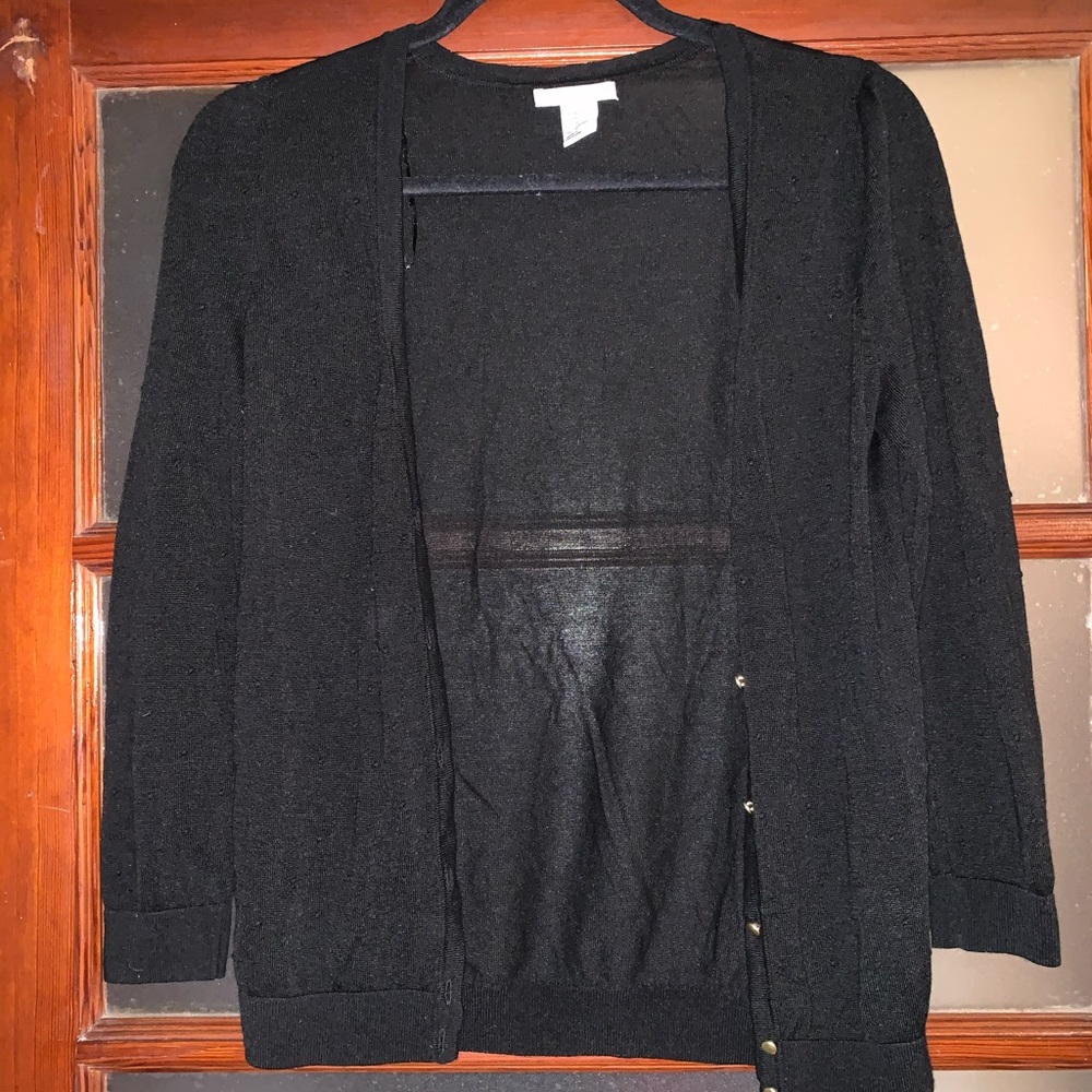 Simple Black Cardigan